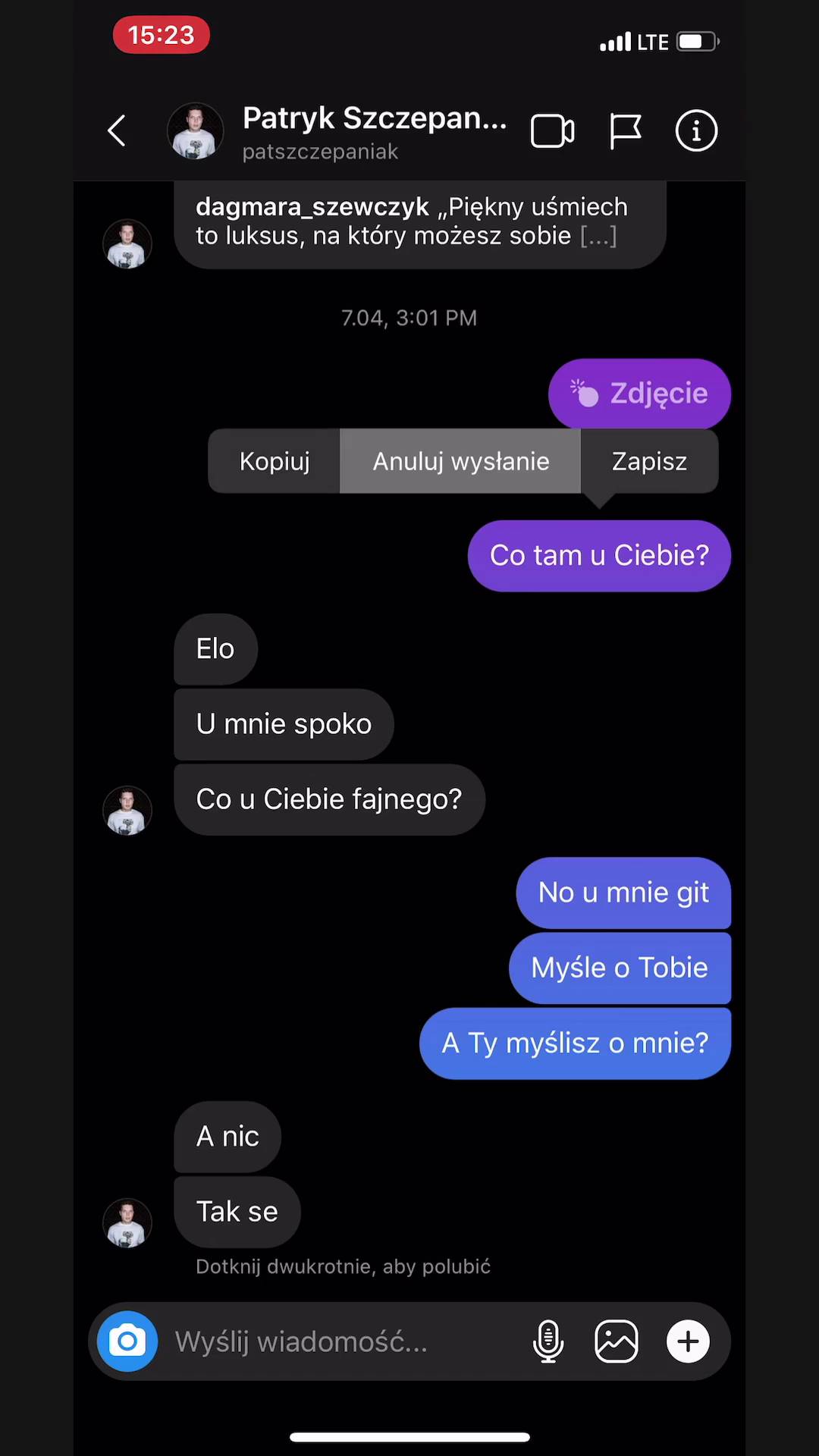 Czy widac wyciszenie na ig?