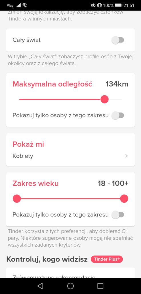 Jak ukryc odleglosc Tinder?