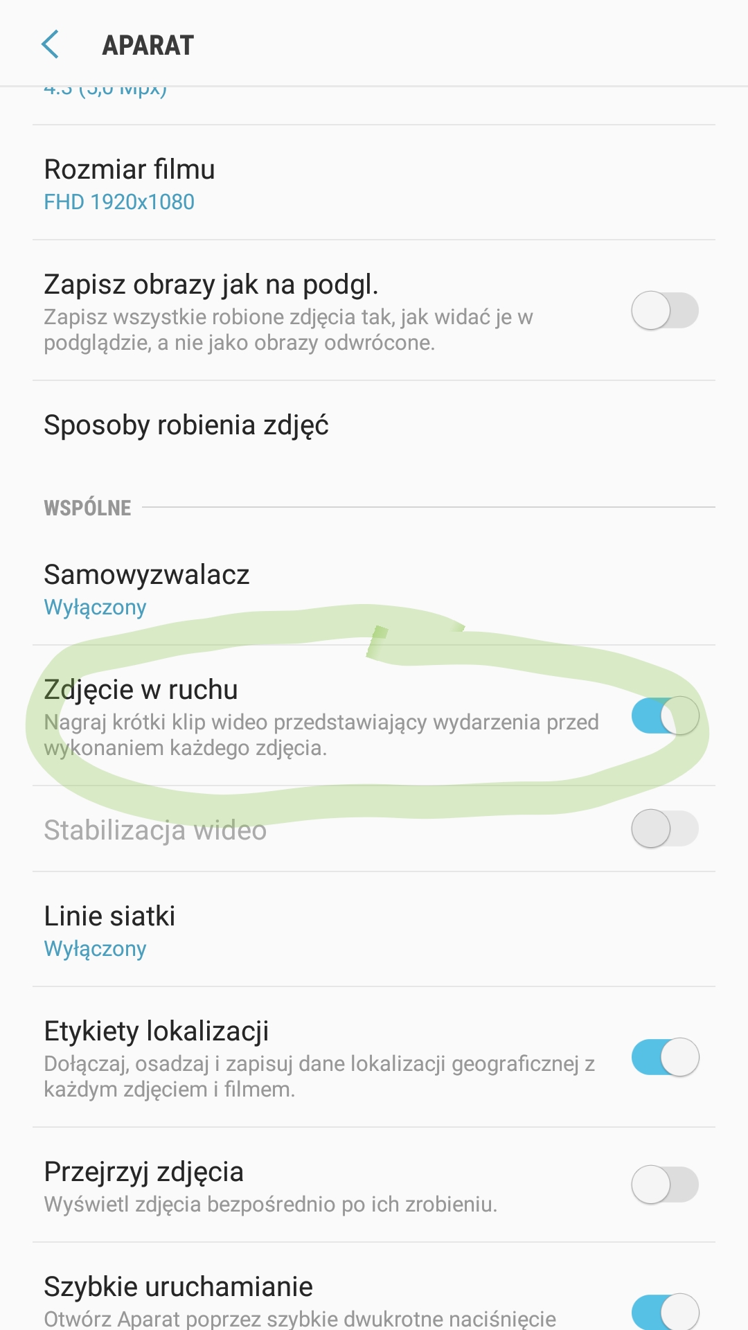 Co to jest zdjęcie w ruchu Samsung?