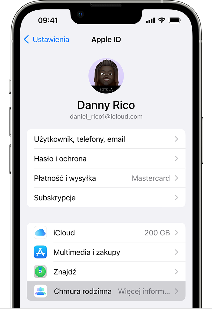 Gdzie jest Chmura w telefonie iphone?
