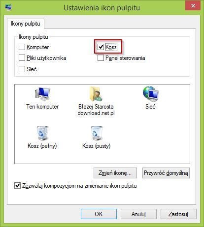Jak przywrócić Kosz na pulpit?