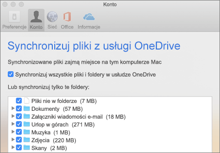 Jak wybrać pliki do synchronizacji OneDrive?