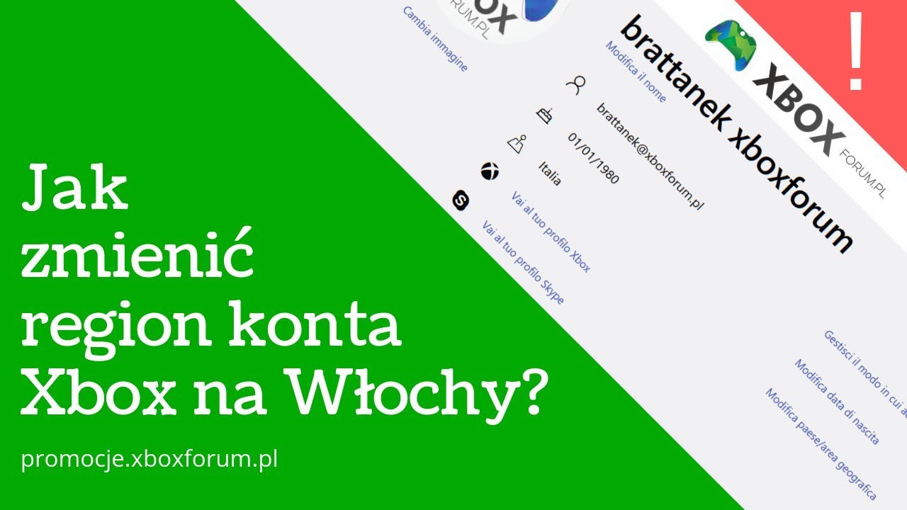 Jak zmienić region na Xbox PC?