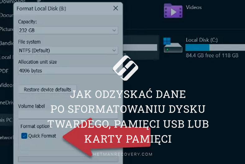 Czy da się odzyskać dane z pendrive po sformatowaniu?