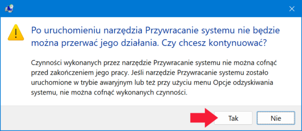 Czy można przerwać Przywracanie systemu?