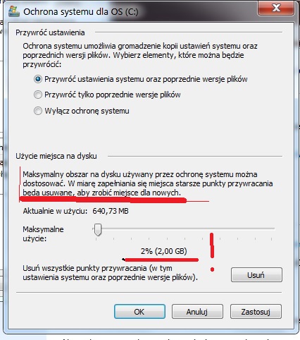 Czy można usunąć stare punkty przywracania systemu?