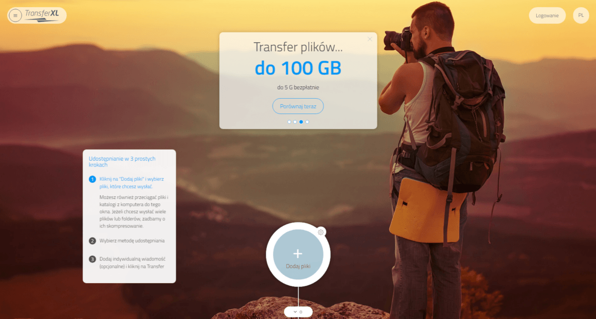 Jak mogę bezpłatnie wysłać pliki 100 GB?