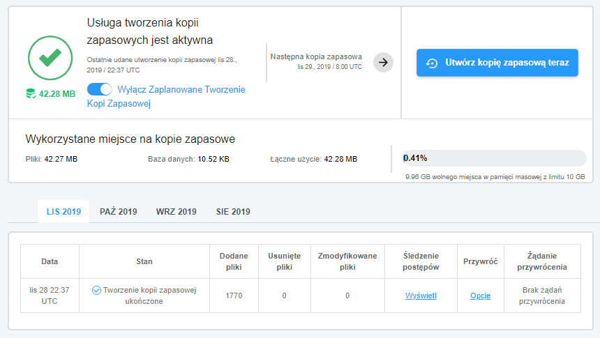 Jak przywrócić pliki z backupu?