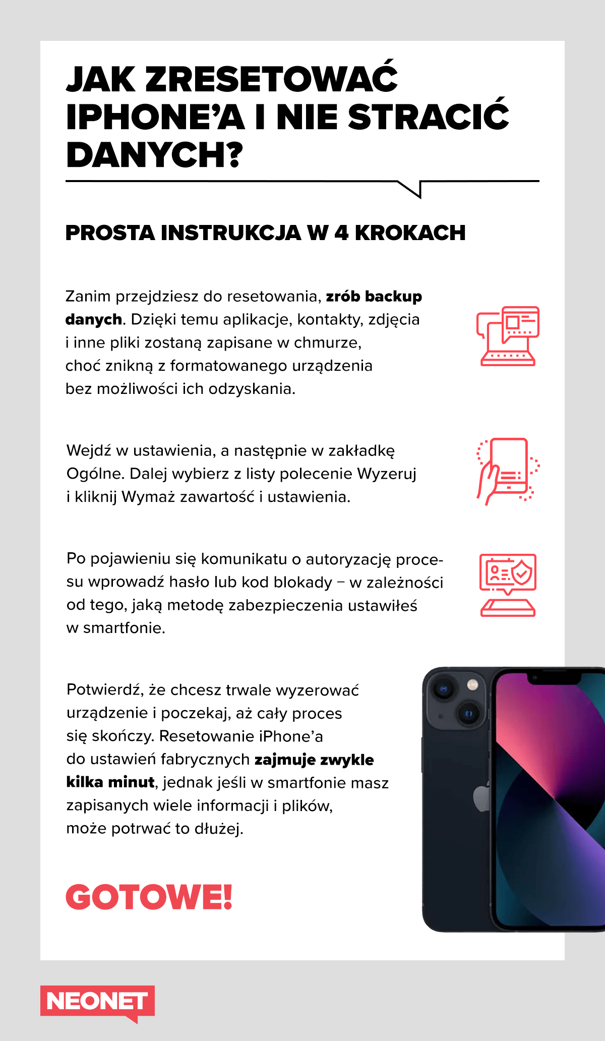 Jak trwałe zresetować telefon?