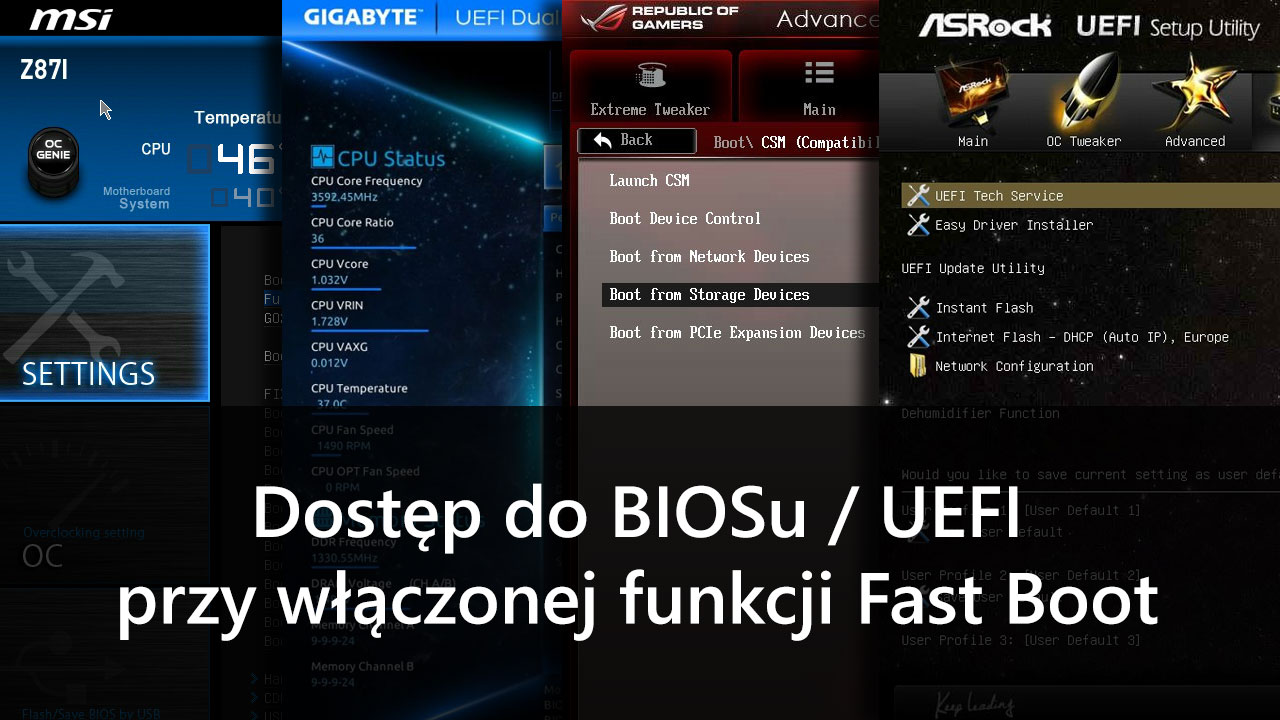 Jak wylaczyc Fast Boot w plycie MSI?