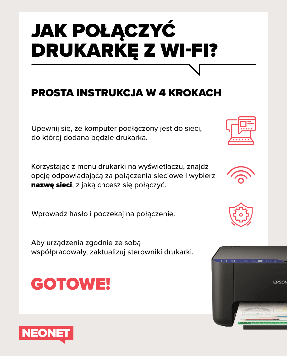 Czy drukarką dziala bez internetu?