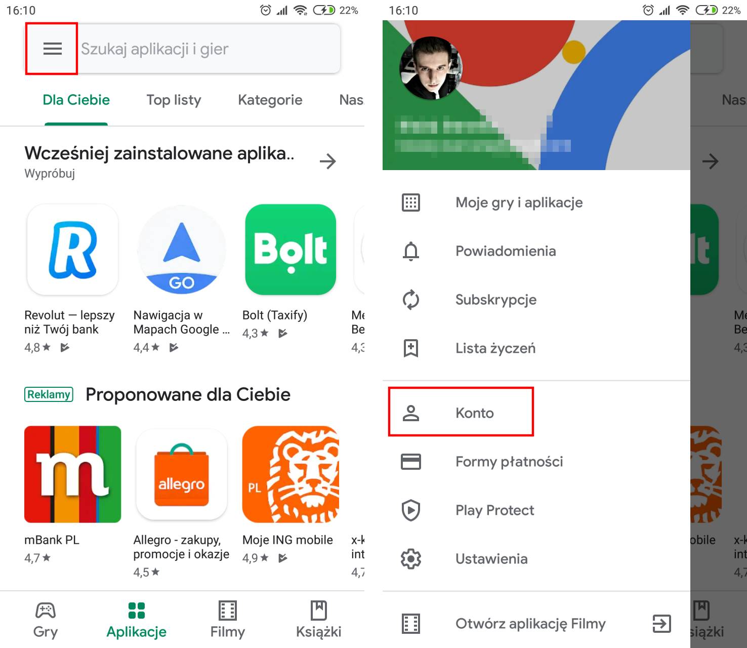 Czy można sprawdzic historię aplikacji?
