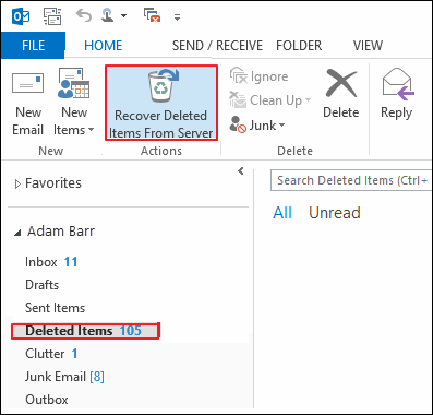 Jak przywrócić usuniety folder w Outlooku?