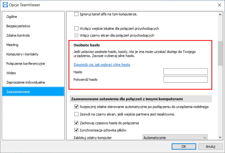 Jak sprawdzić hasło TeamViewer?