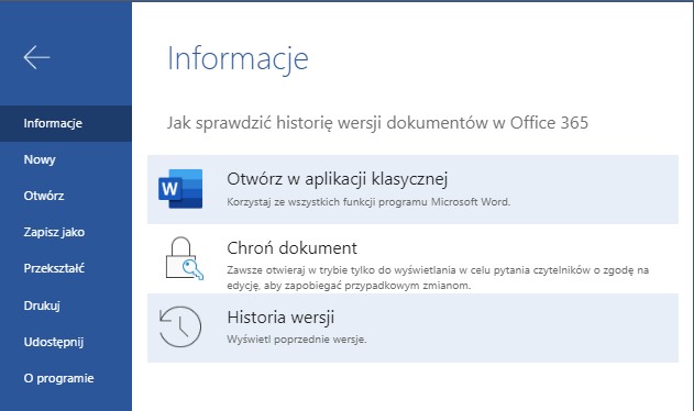Jak sprawdzić historię pliku?