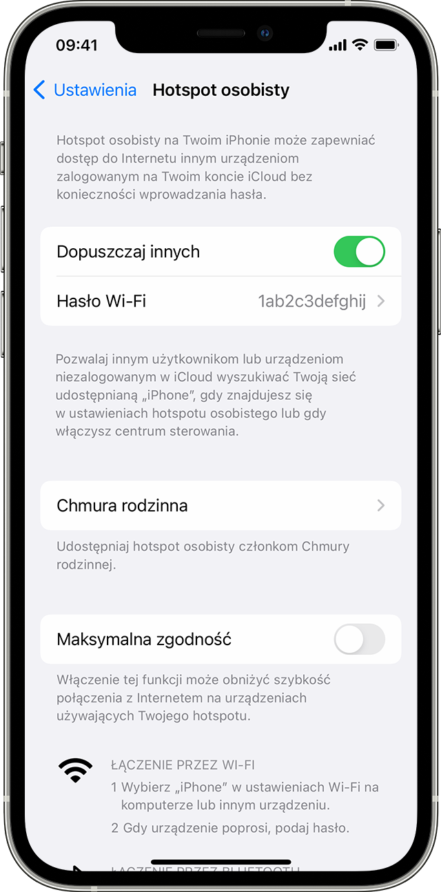 Jak udostępnić Wi-Fi w iPhone?