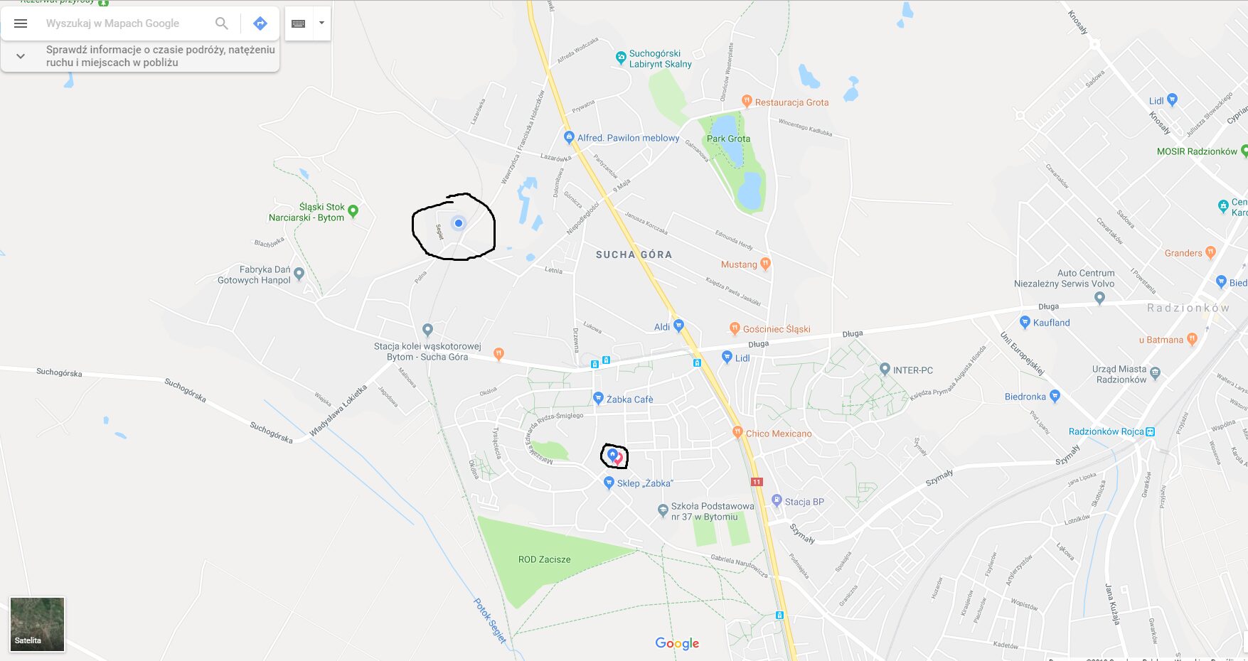 Dlaczego mam inną lokalizację niż jestem?