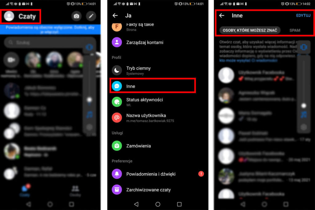 Jak odblokować ukryte wiadomości na Messengerze?