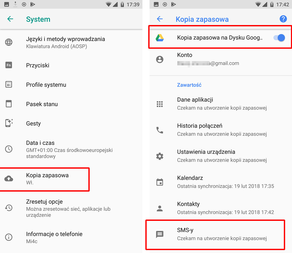 Jak pobrac kopię zapasową SMS?