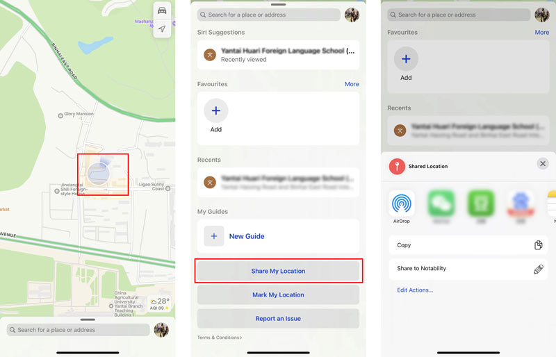 Jak wysłać swoją lokalizację iPhone?