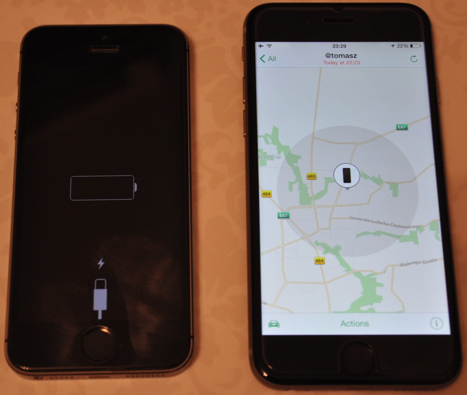 Czy da się znalezc Rozladowanego iPhone?