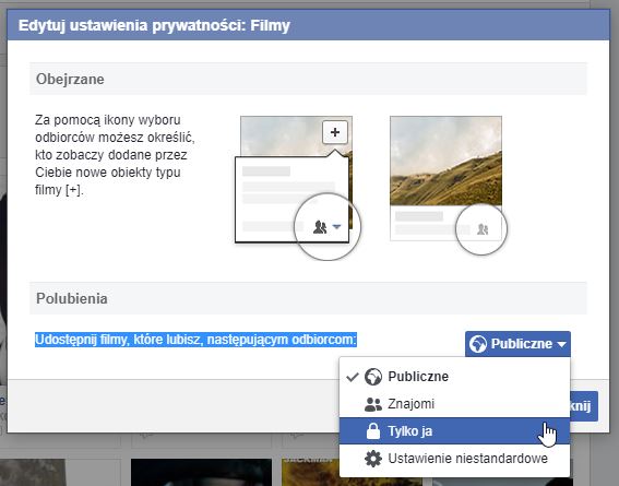Czy znajomi na fb widzą moje polubienia stron?