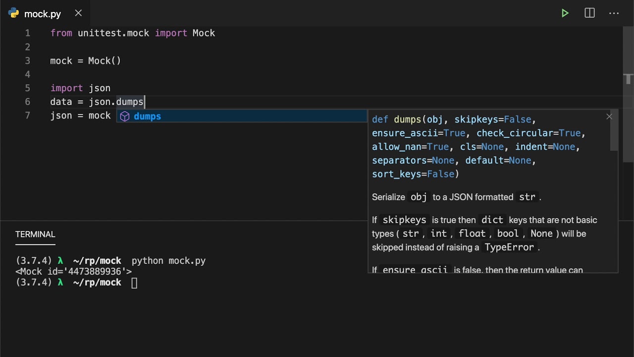 How to mock a object Python?