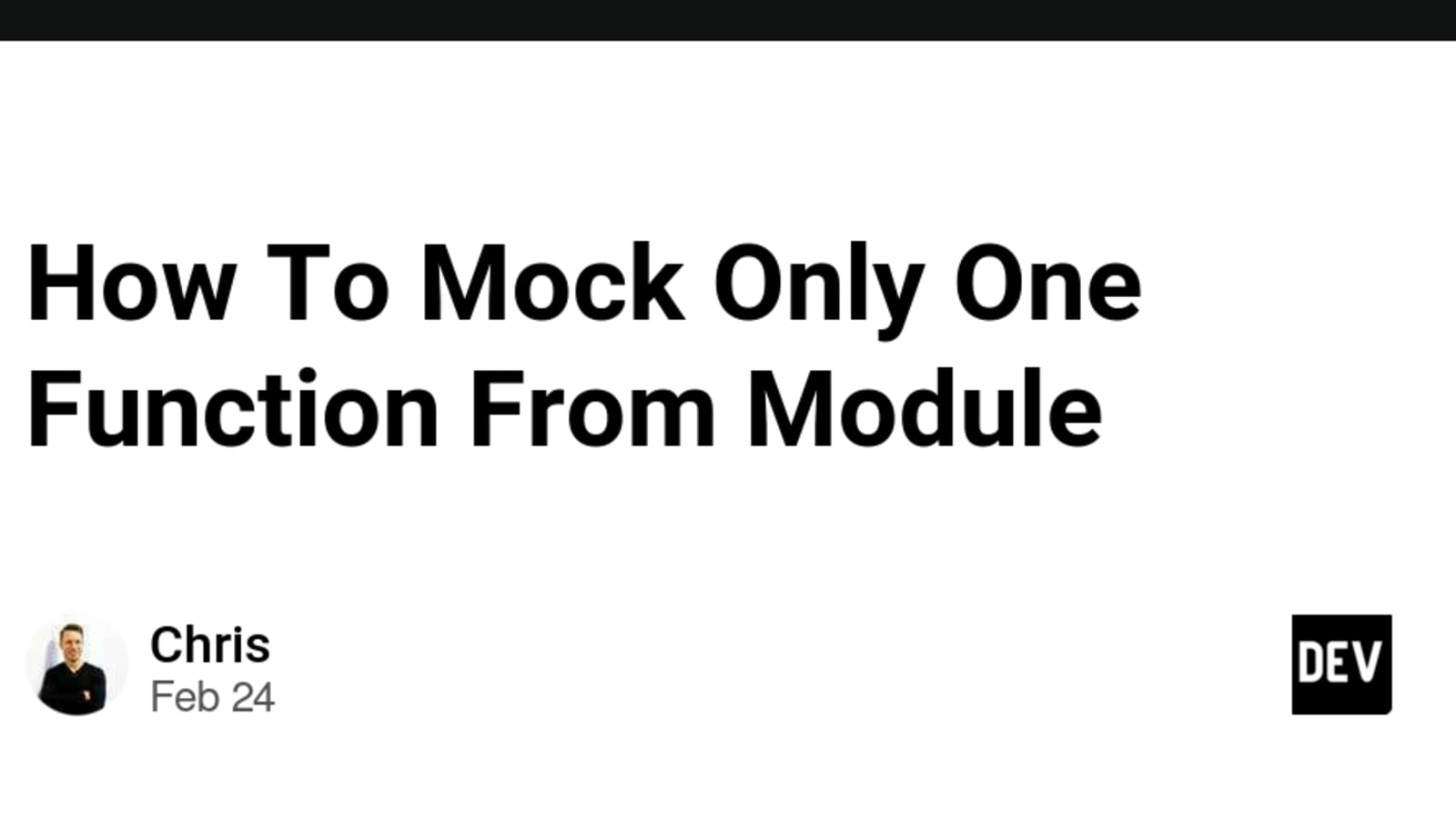 How to mock only one function?