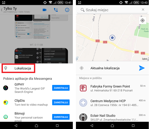 Jak udostepnic lokalizację na FB?