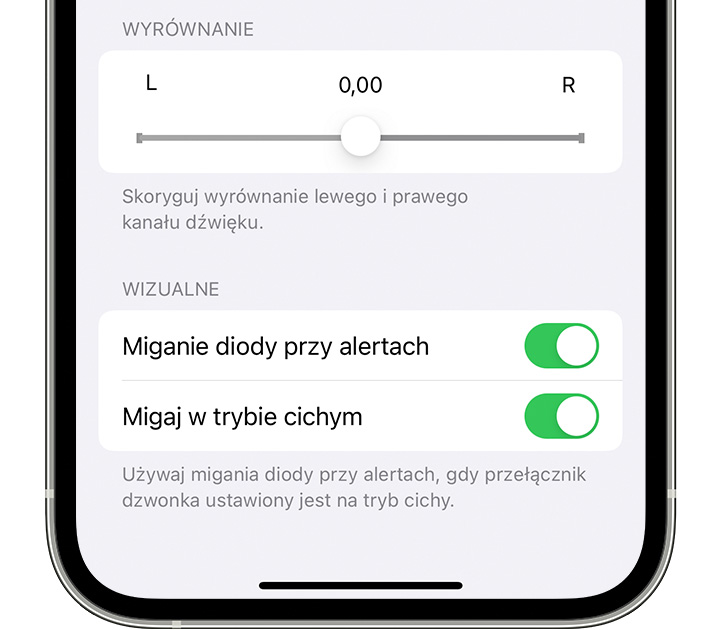 Jak włączyć latarkę przy powiadomieniach?