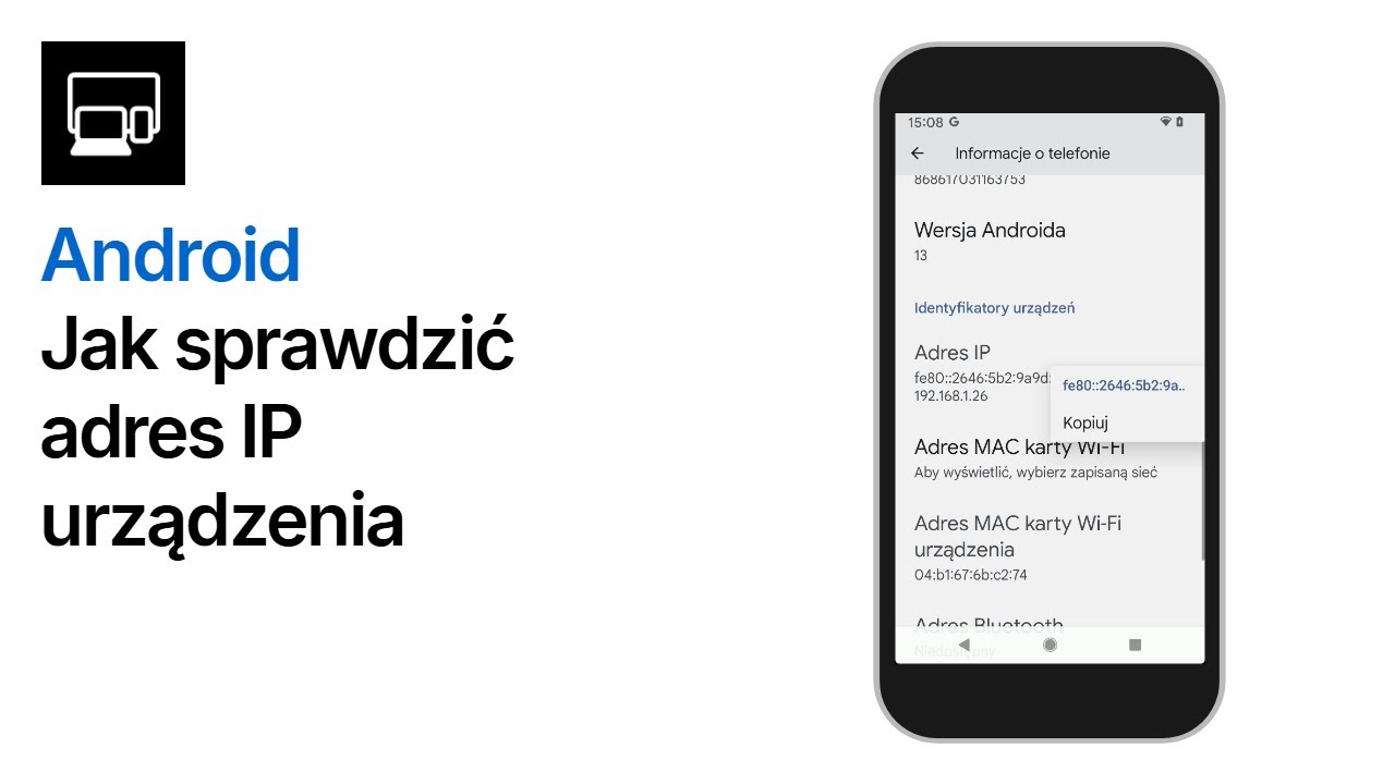 Jak wygląda adres IP telefonu?