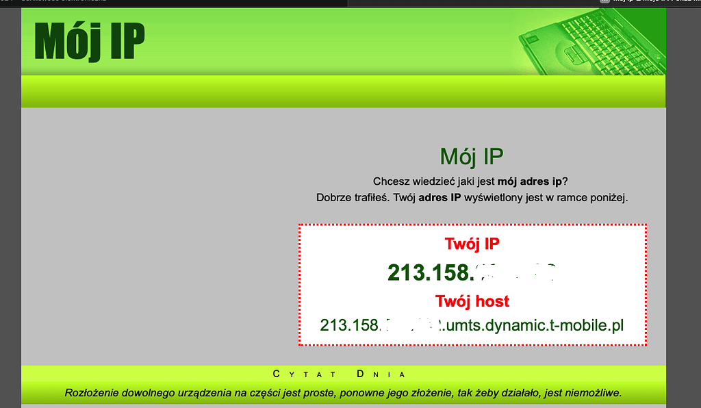 Jak wygląda prywatny adres IP?