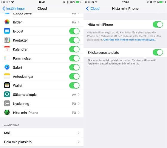 Kan jag se var min iPhone har varit?
