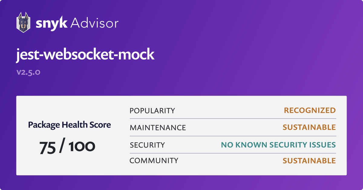 What is mock Websocket in jest?