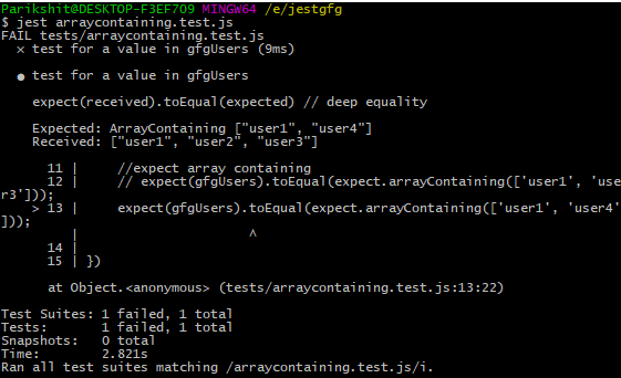 What is test () in Jest?