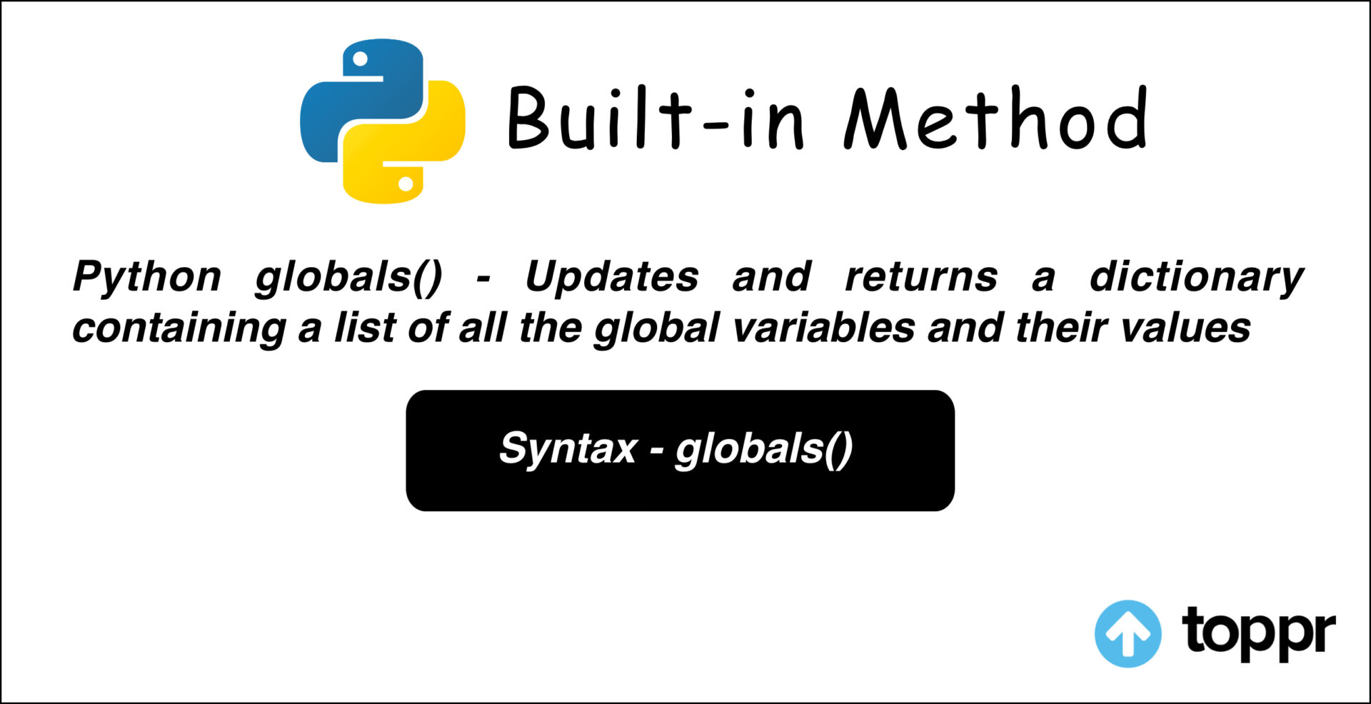 What is the difference between global and globals?