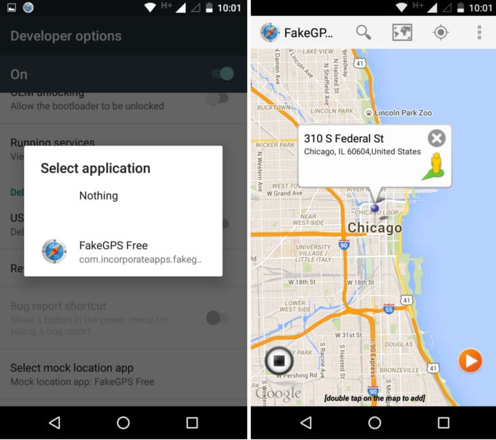 Can VPN mock location?