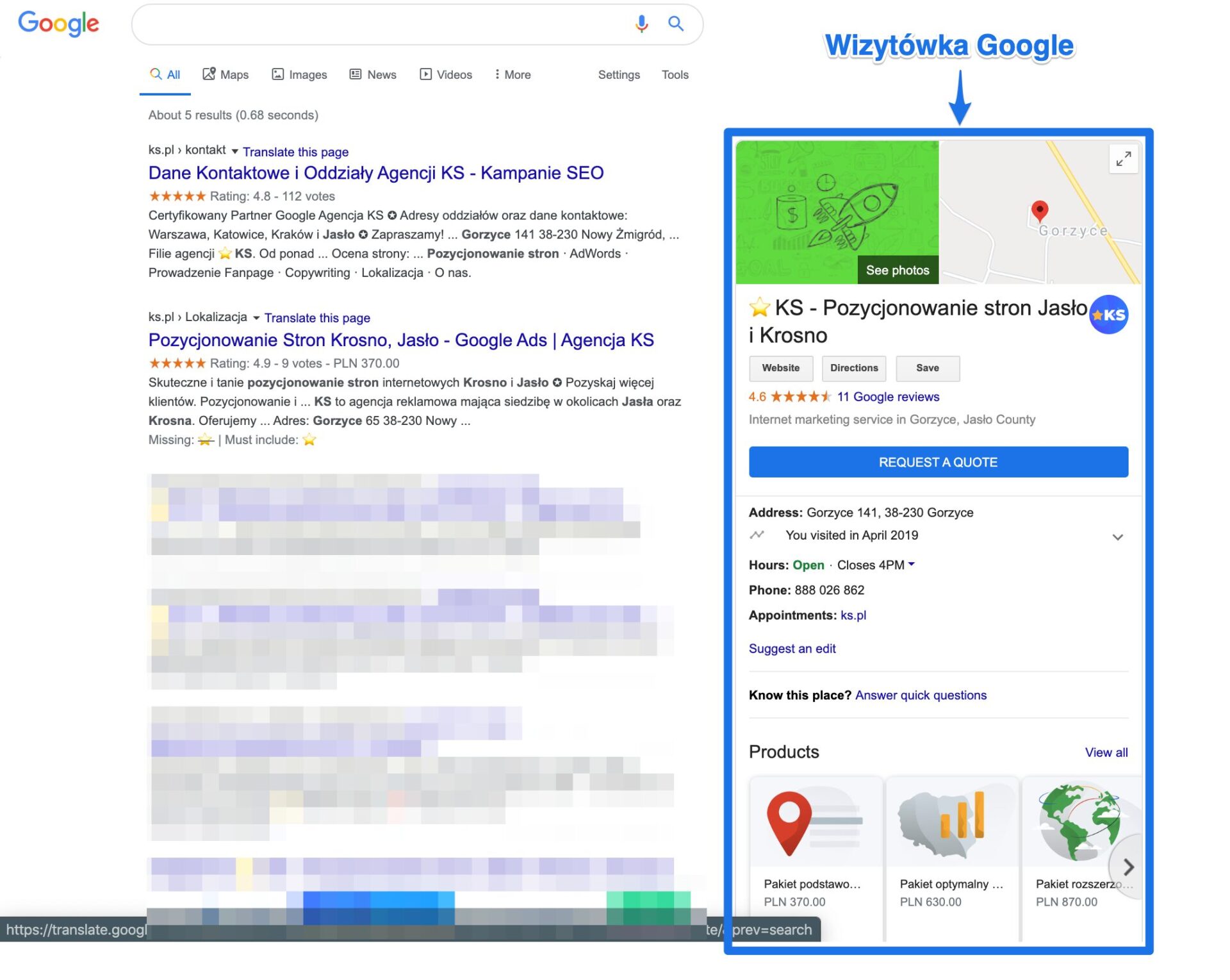 Co daje Wizytówka Google?