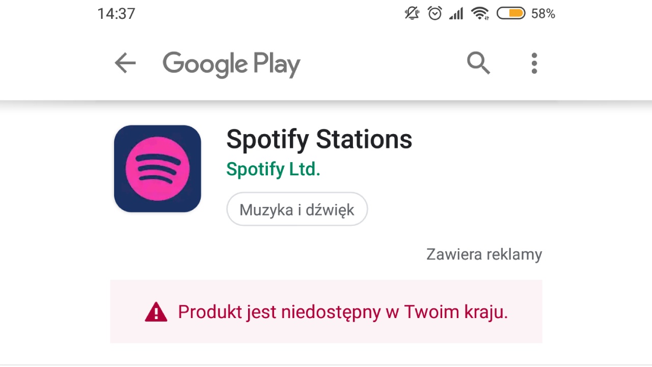 Co to znaczy na sklepie play produkt jest niedostępny?