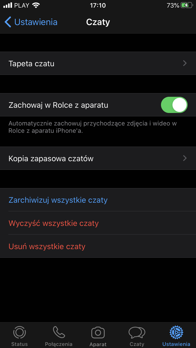 Gdzie są ukryte Czaty WhatsApp?