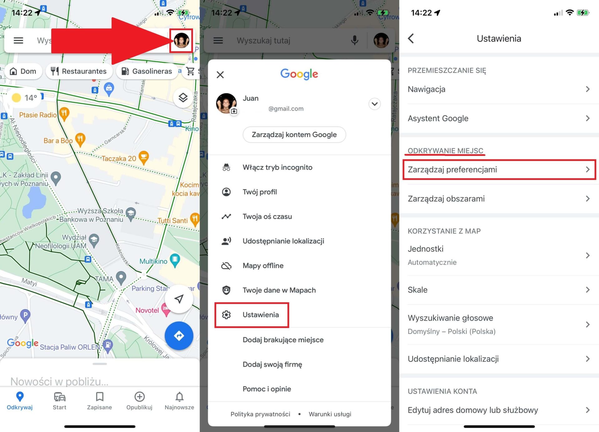 Gdzie są ustawienia w Google?