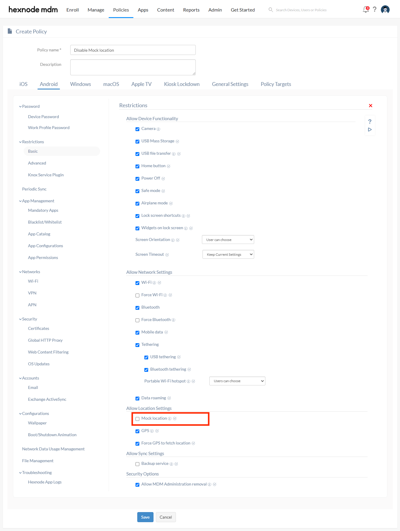 How do I disable mock?