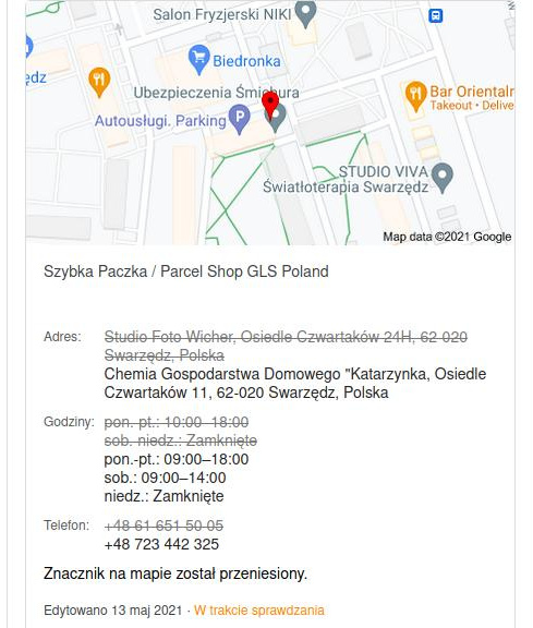Ile trwa weryfikacja na Google Maps?