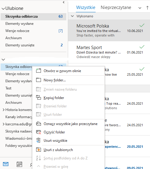 Jak połączyć foldery?
