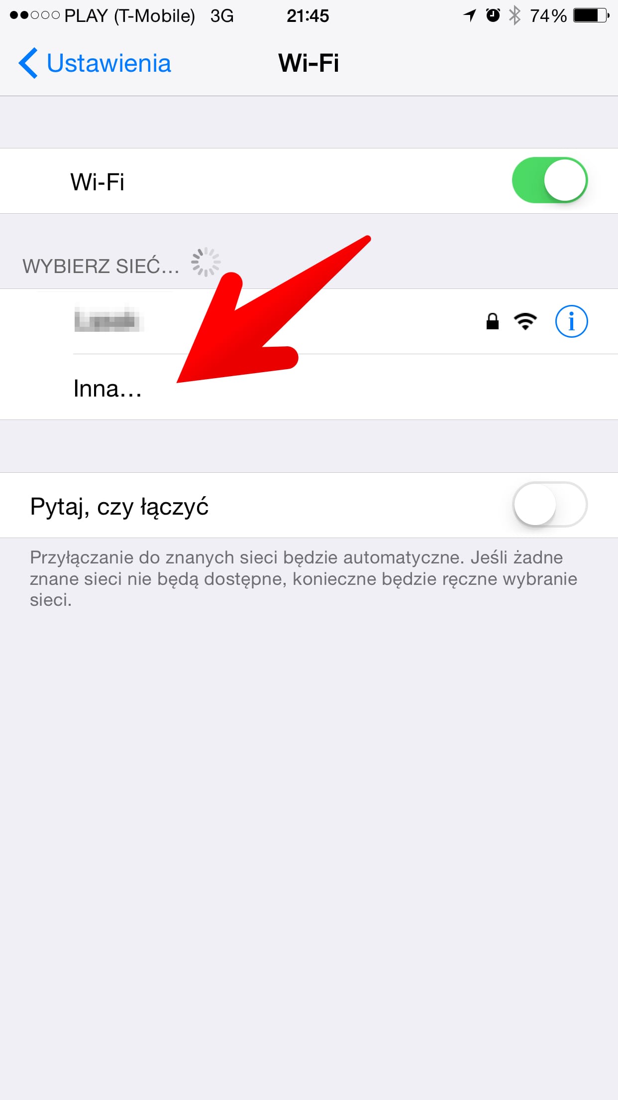 Jak połączyć się z ukrytą siecią?