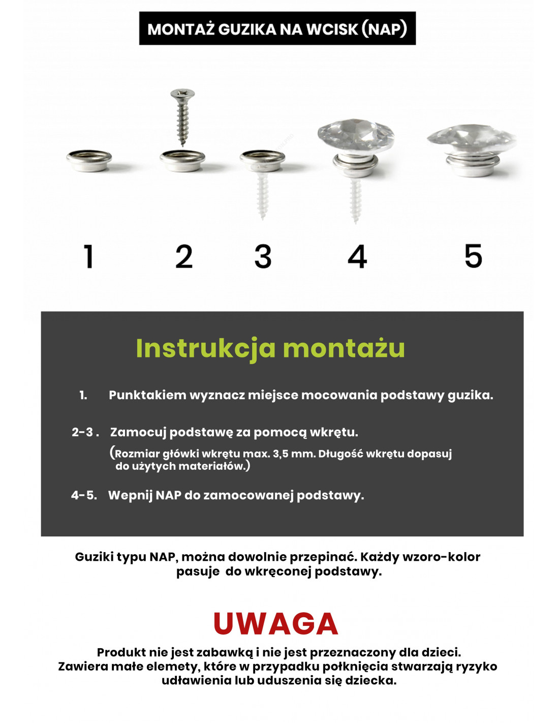 Jak się mocuje Guziki tapicerskie?
