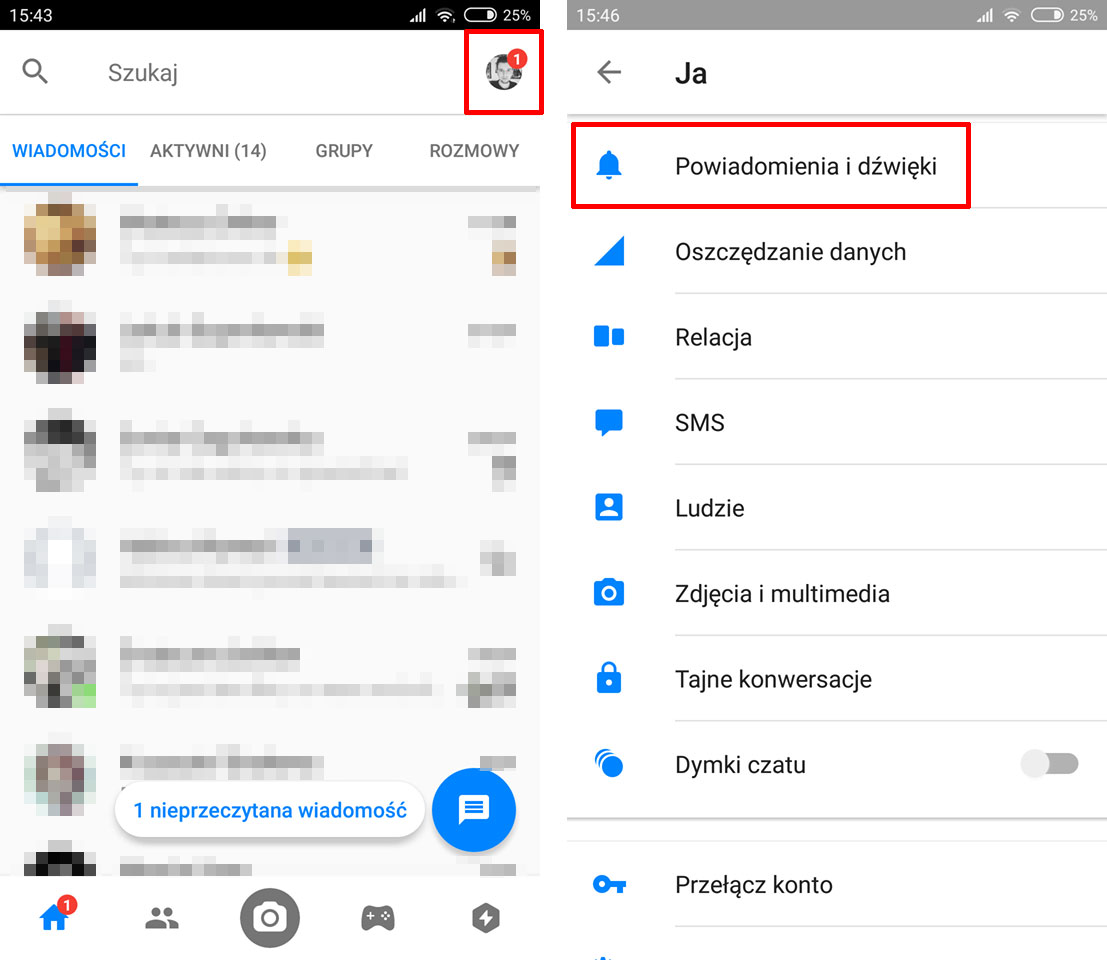 Jak ukryć przychodzące wiadomości?