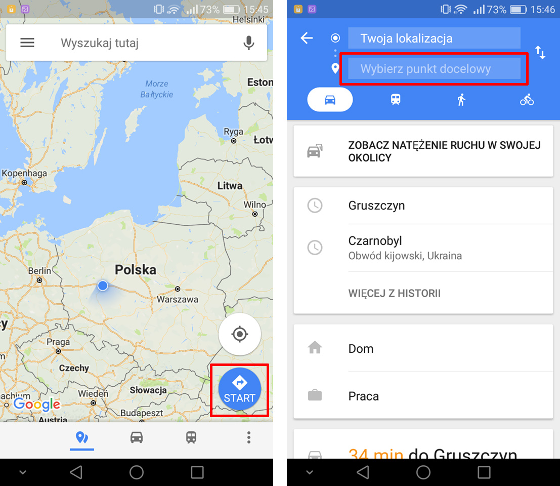 Jak ustawić kilka punktów w Google Maps?