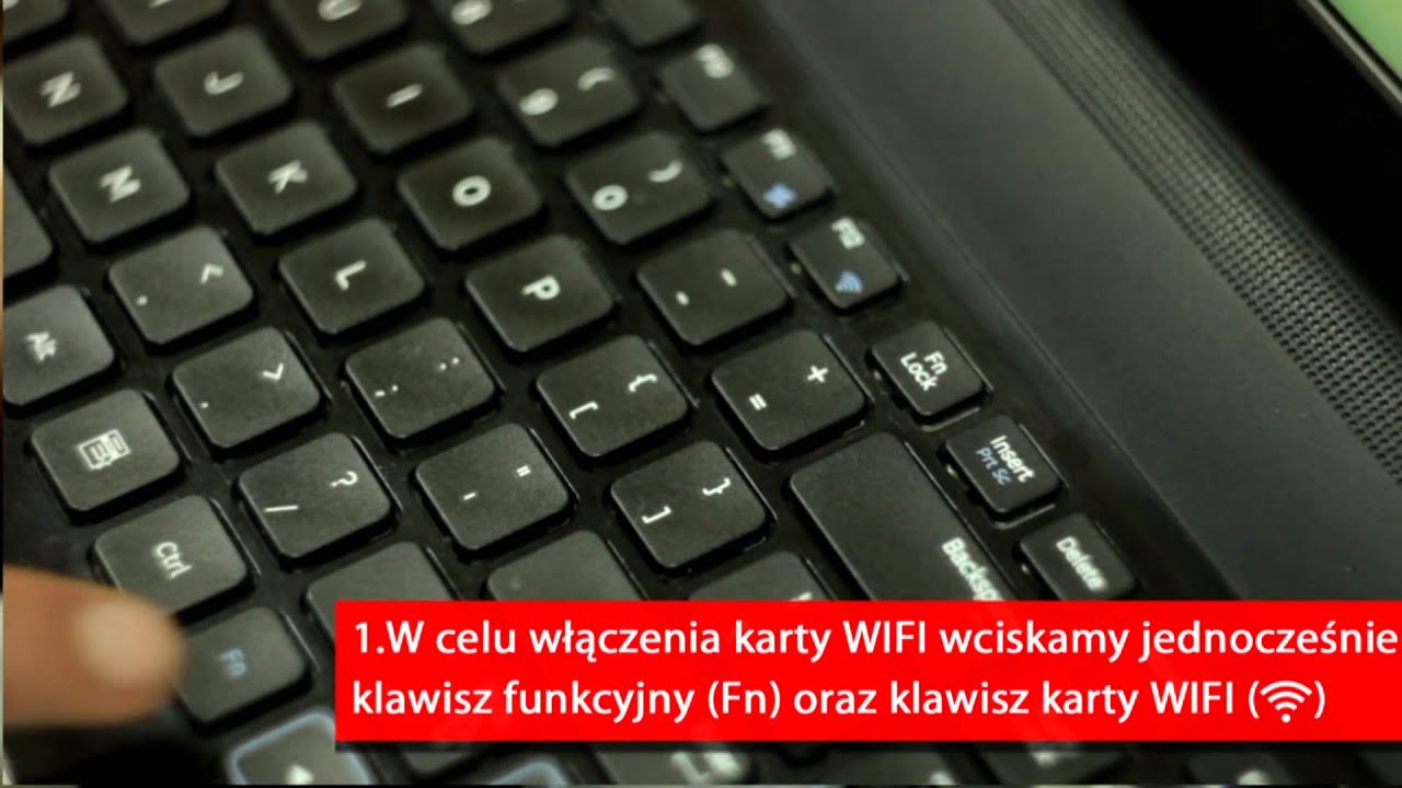 Jak włączyć funkcję sieci bezprzewodowej klawiszami?