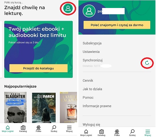 Jak włączyć synchronizację w aplikacji?